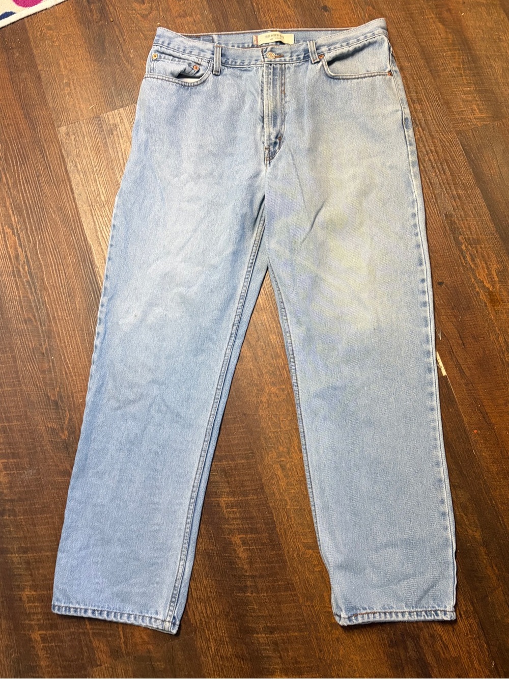 Vintage Levis 550 Relaxed Fit Light Blue Men's Straight Jeans 36x32 EUC Cowboy
